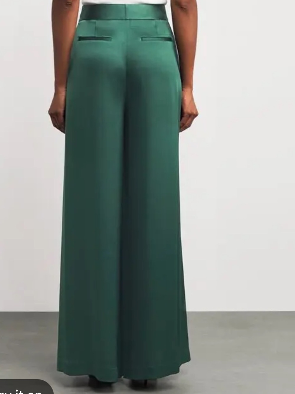 ALICE AND OLIVIA Elegant Green Wide-Leg Dress Pants - Picture 9 of 17